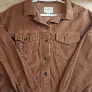 NWOT Women's American Eagle Corduroy Cropped Shacket/Coat